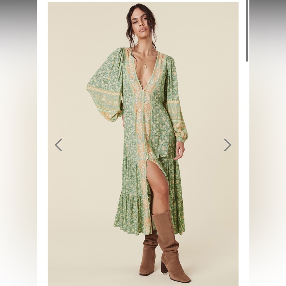 Spell Madame Peacock Button Through Gown (XS)